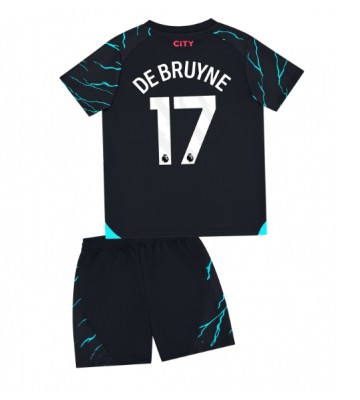 Manchester City Kevin De Bruyne #17 babykläder Tredje Tröja barn 2023-24 Korta ärmar (+ Korta byxor)
